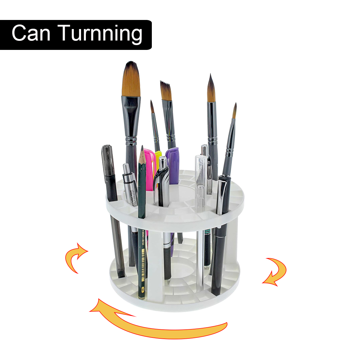Art Craft Organizer - 360 ° 회전식 아트 브러쉬 홀더,