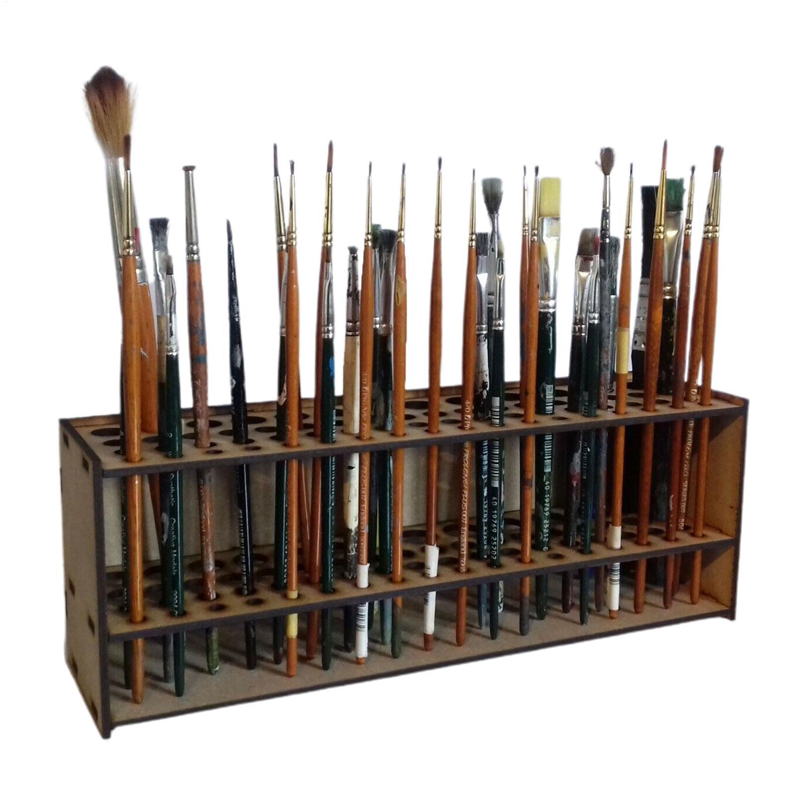 Art Craft Organizer - 67칸 프리미엄 나무 붓꽂이 - 튼튼한