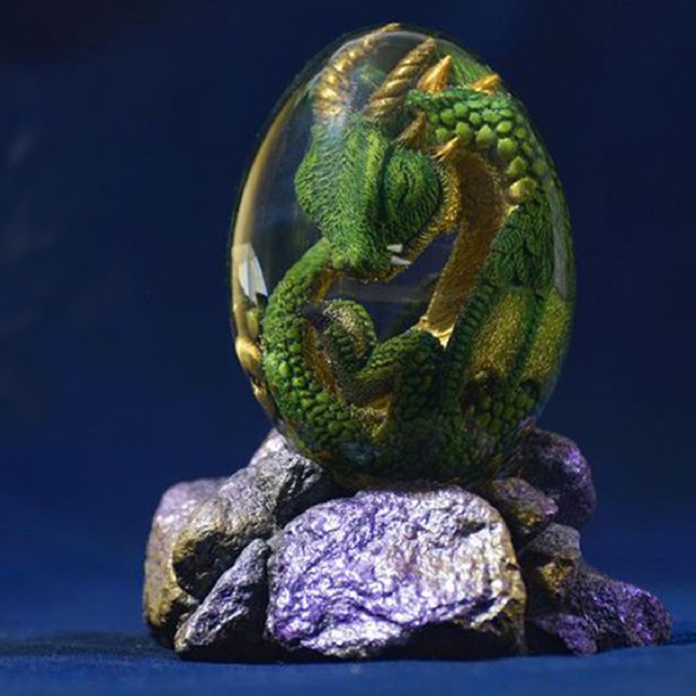 Art Craft Dinosaurs - 스탠드베이스와 용암 드래곤 계란 동상 공룡