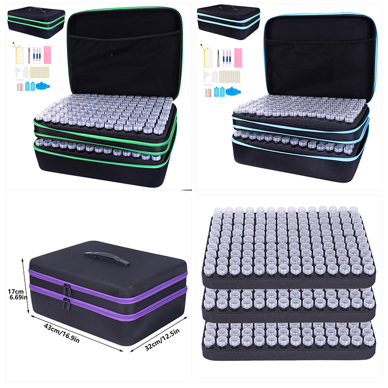 Art Craft Organizer - 대형 3층 다이아몬드 페인팅 보관함 420