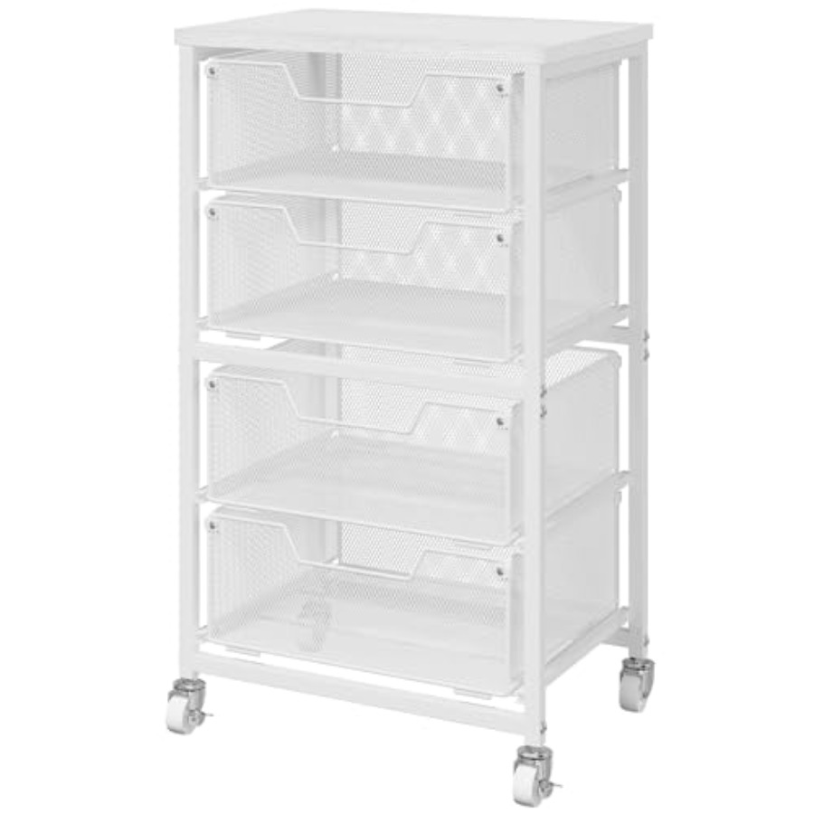 Art Craft Organizer - 4단 서랍형 이동식 수납 카트, 서랍이