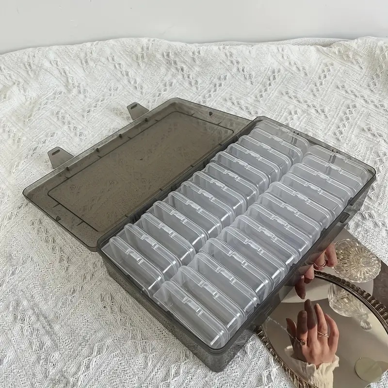 Art Craft Organizer - 투명 플라스틱 공예 보관 상자, 휴대용