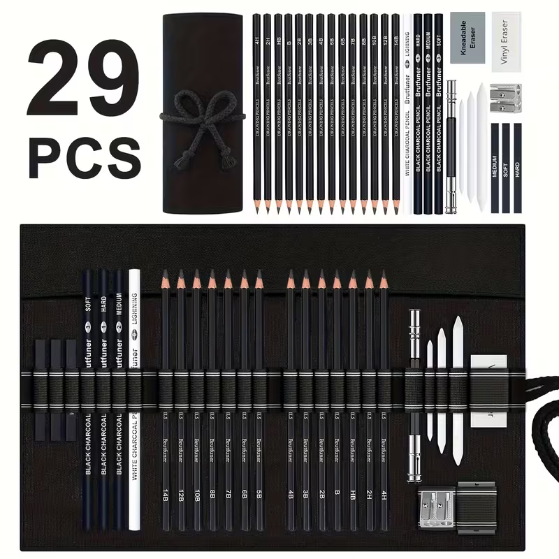 Sketching Charcoal Set - 브루트퍼너 18/29 프로 전문가용 스케치 및