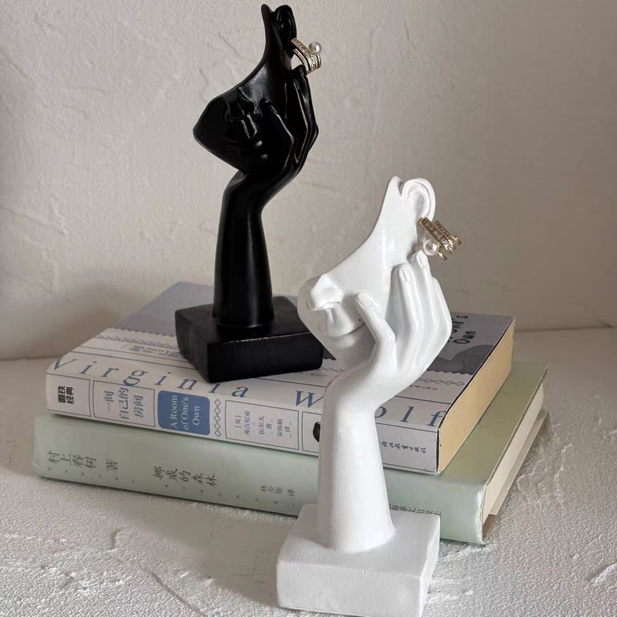 Art Craft Display - 레진 공예 장식품 추상적인 그림 귀걸이