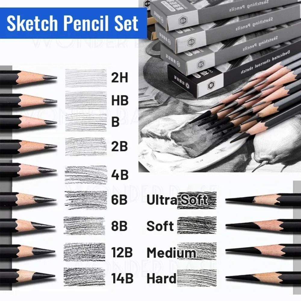전문가용 흑연 혼합 스케치 연필 그림 미술 용품 숯 연 - Sketching Charcoal Set 리뷰 및 가격