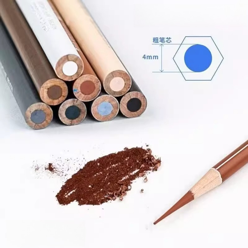 MIYA 다채로운 숯 연필 8 혼합 색상 세트 4mm  - Sketching Charcoal Set 리뷰 및 가격