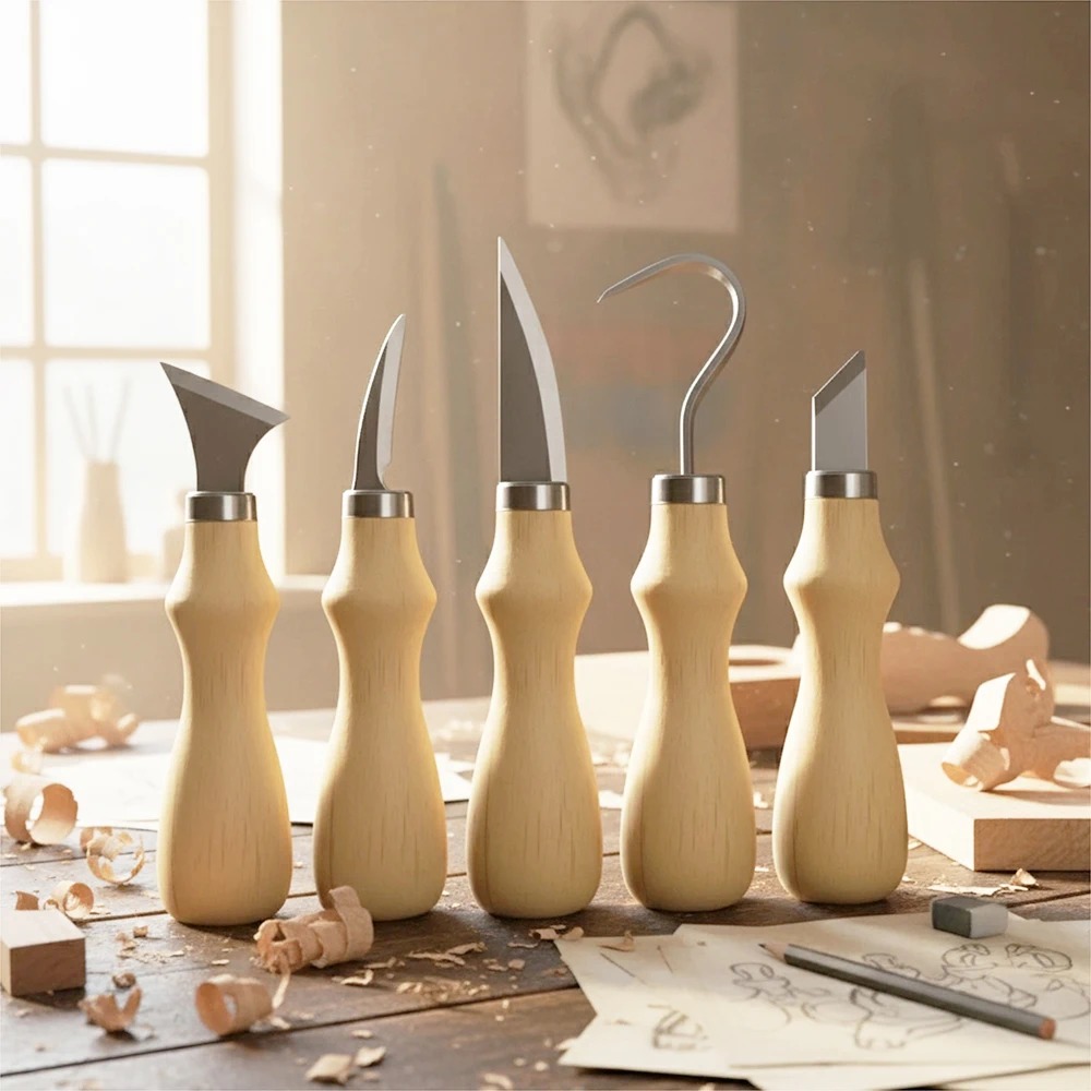 5종 목공 조각 도구 세트, 예술 공예 도구용 곡선형  - Art Craft Knife 리뷰 및 가격