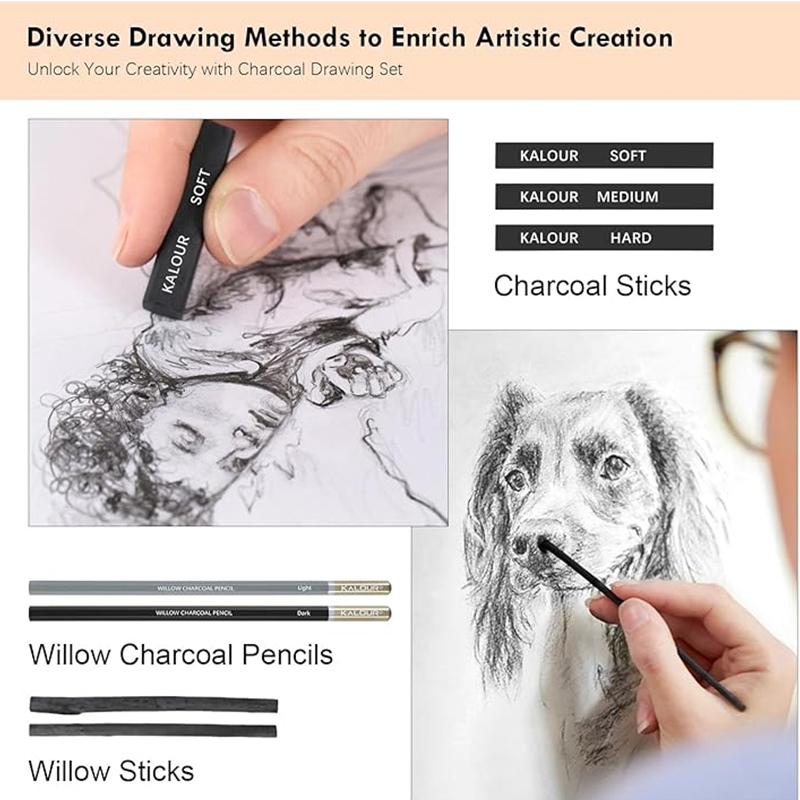 Kalour PDAS 숯 스케치 아트 세트 나무 막대  - Sketching Charcoal Set 리뷰 및 가격
