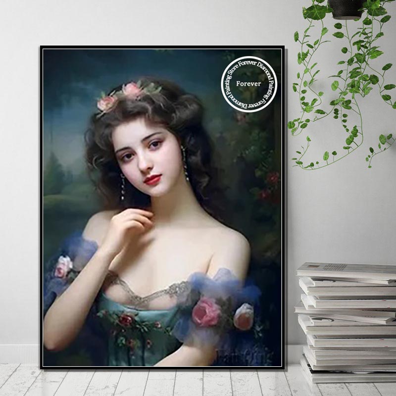 현대 AI 아트 다이아몬드 페인팅 아름다운 여성 꽃 모 - Art Craft Ai 리뷰 및 가격