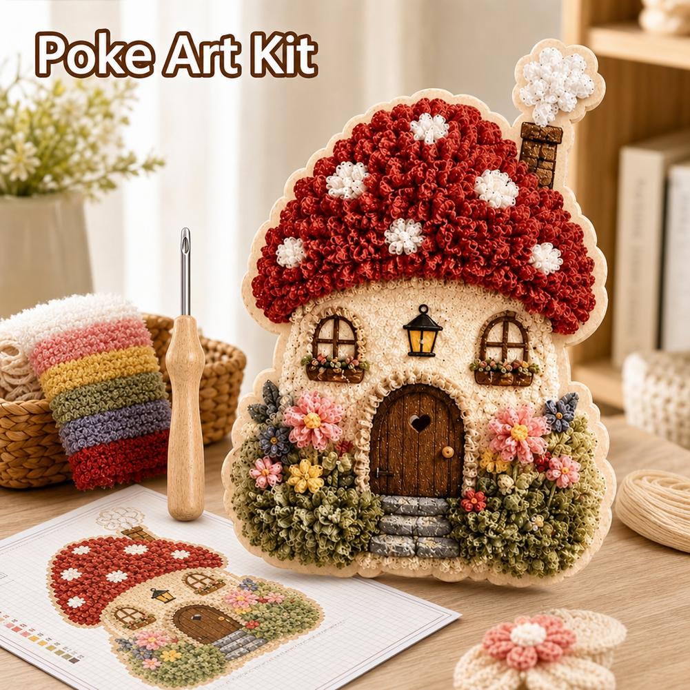 기발한 마을 3D 패브릭 포크 아트 키트 버섯집 공예  - Art Craft Village 리뷰 및 가격