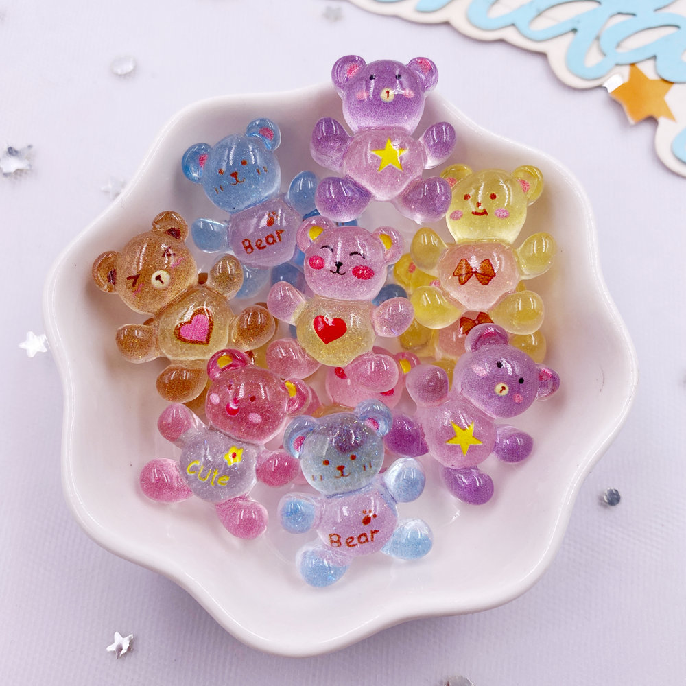 20Pcs 수지 반짝이 Kawaii 다채로운 미니 사랑 - Tv Art And Craft 리뷰 및 가격