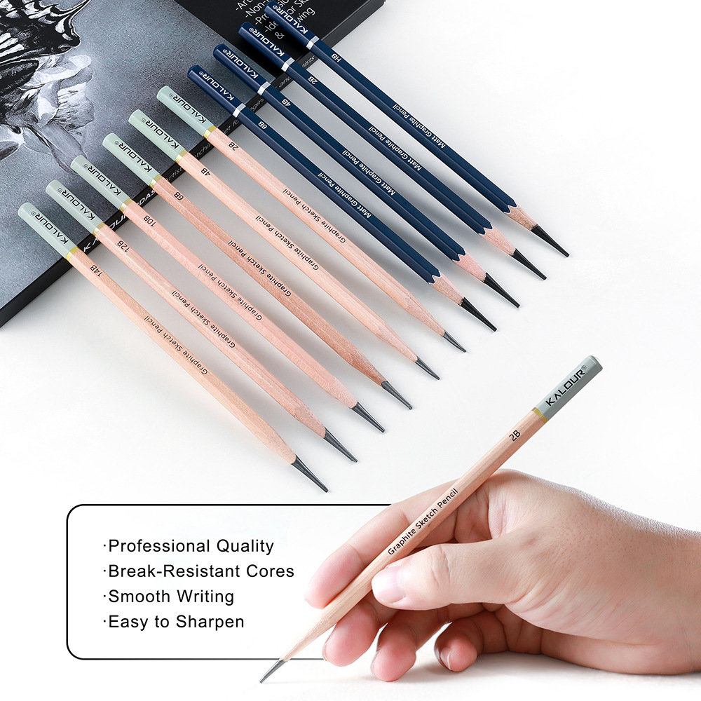 KALOUR 25/22pcs 스케치 연필 숯 도구 세트 - Sketching Charcoal Set 리뷰 및 가격