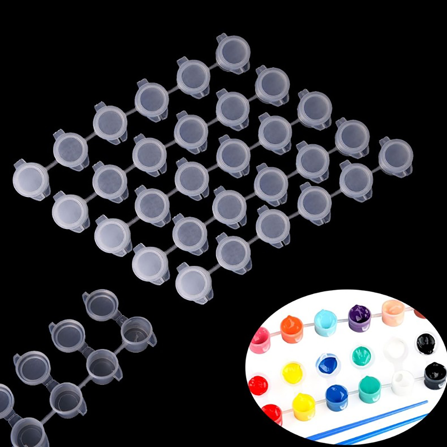 10 스트립 60 냄비 빈 페인트 스트립 미니 페인트  - Art Craft Organizer 리뷰 및 가격