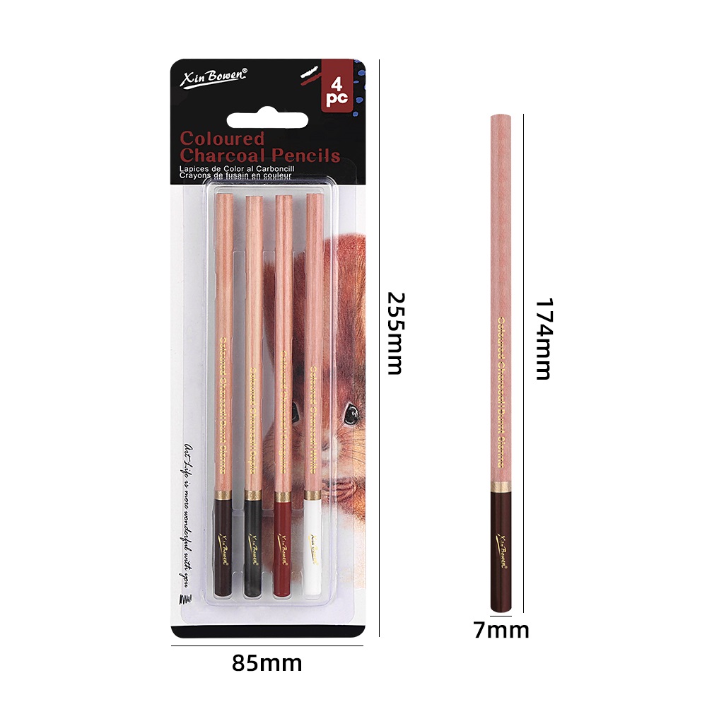 4Pcs 전문 스케치 숯 연필 세트 컬러 소프트 파스텔 - Sketching Charcoal Set 리뷰 및 가격