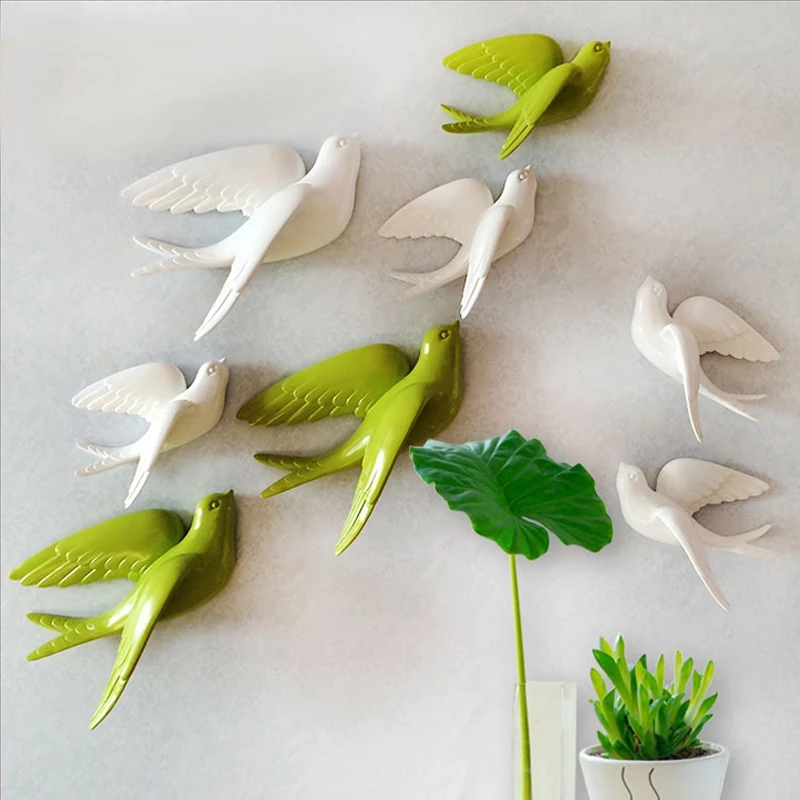 창의적인 세라믹 새 벽걸이 비둘기 공예, 집 거실 소파 - Tv Art And Craft 리뷰 및 가격
