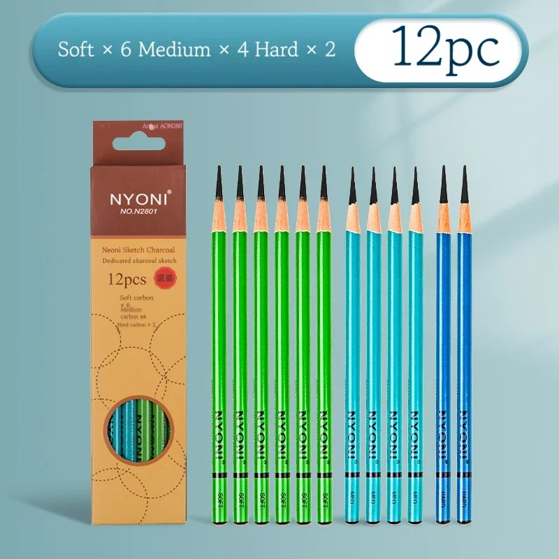 전문 스케치 연필 세트, 숯불 연필, 그라파이트 소프트 - Sketching Charcoal Set 리뷰 및 가격