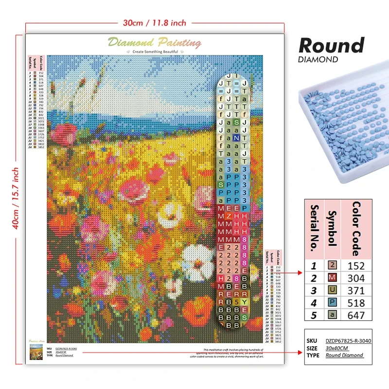 5D DIY 다이아몬드 페인팅 키트 경치 좋은 벚꽃 마 - Art Craft Village 리뷰 및 가격