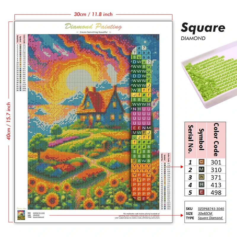 5D DIY 다이아몬드 페인팅 키트 경치 좋은 벚꽃 마 - Art Craft Village 리뷰 및 가격