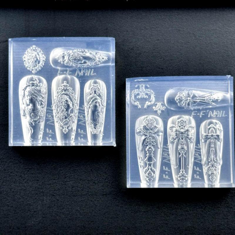 손톱을위한 실리콘 금형 유럽 스타일 아바타 사진 프레임 - Art Craft Display 리뷰 및 가격