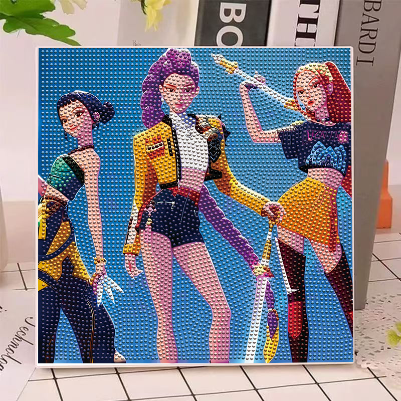 애니메이션 헌터즈 걸스 루미 밀라 조이 다이아몬드 페인 - Art Craft Diy 리뷰 및 가격