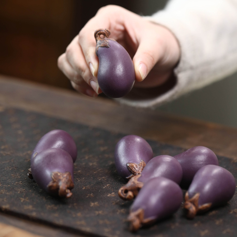 보라색 모래 가지 차 애완 동물 수제 생체 공학 식물  - Art Craft Vegetables 리뷰 및 가격