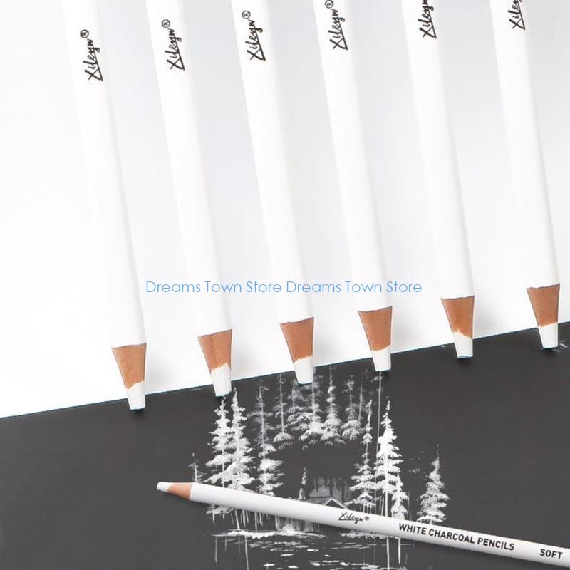 HX6A 6pcs 휴대용 프로 아티스트 흰색 숯 연필  - Sketching Charcoal Set 리뷰 및 가격