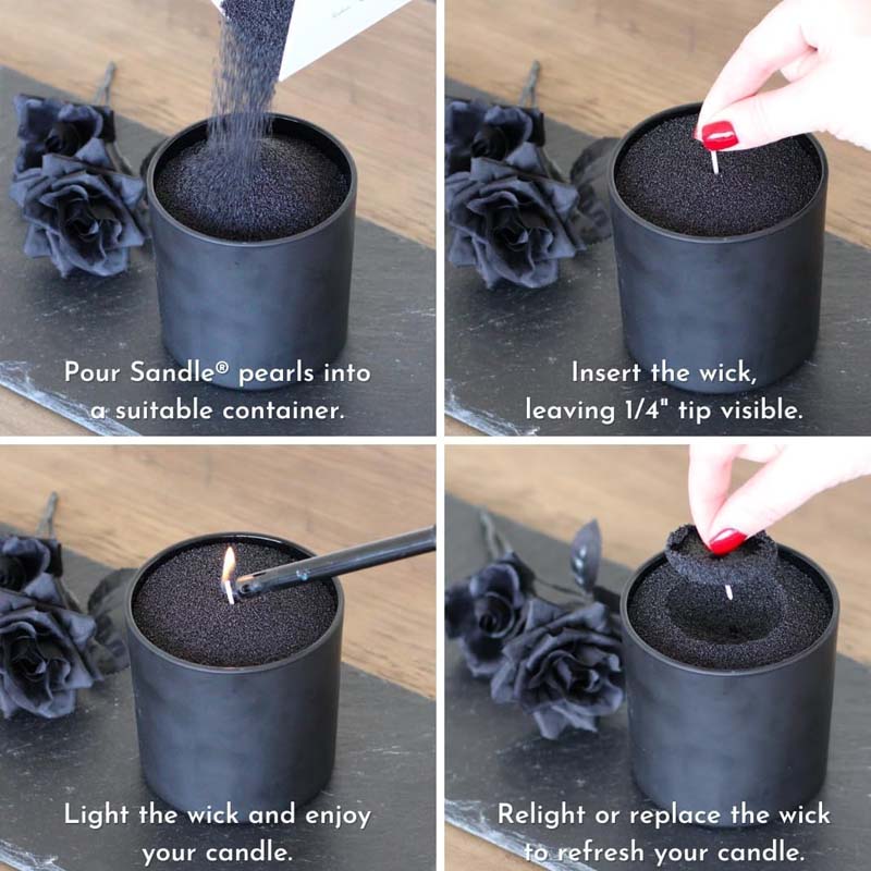 심지가 있는 검정색 캔들 모래, 200g, 10개의 심 - Candle Making Wax 리뷰 및 가격