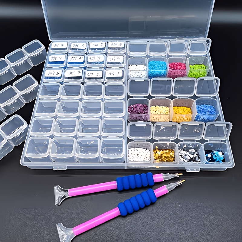 56칸 투명 다이아몬드 페인팅 비즈 보관함 (스티커 시 - Art Craft Organizer 리뷰 및 가격