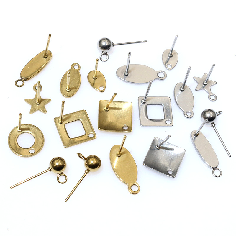 20pcs 스테인레스 스틸 공예 귀걸이 스터드 기하학적 - Art Craft Diy 리뷰 및 가격