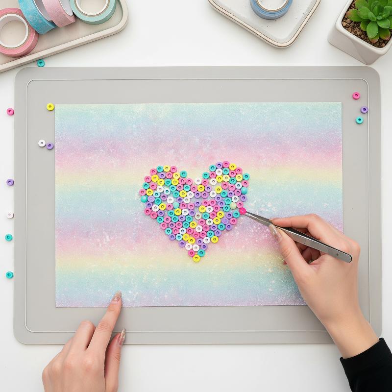 그라디언트 글리터 퓨즈 비즈 다림질 시트 5/7개 홈  - Art Craft With Paper 리뷰 및 가격