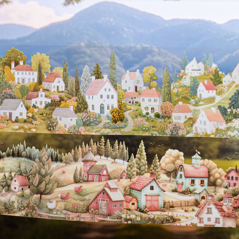 6롤 세트 6cm×200cm 빌리지 테마 PET 테이프 - Art Craft Village 리뷰 및 가격