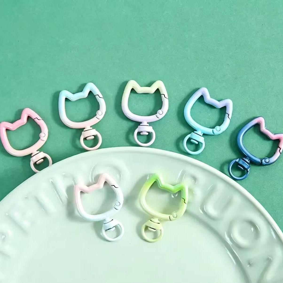 5-10PCS 그라디언트 귀여운 고양이 걸쇠 개방형 커 - Art Craft Diy 리뷰 및 가격